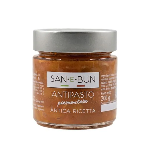 Antipasto piemonckie w szklanym słoiku