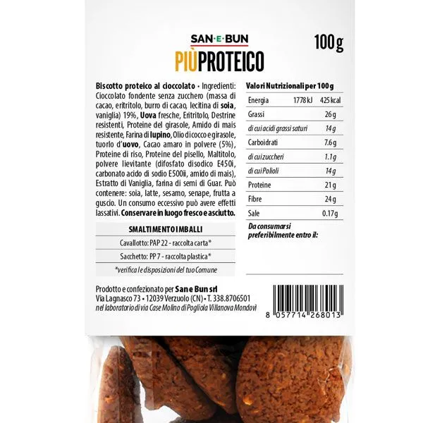 Bezglutenowe ciasteczka proteinowe czekoladowe