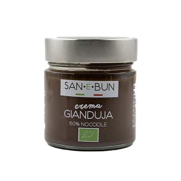 Krem z orzechów laskowych w szklanym słoiku