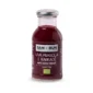 Organiczny napar z hibiskusa, truskawek i winogron w szklanej butelce