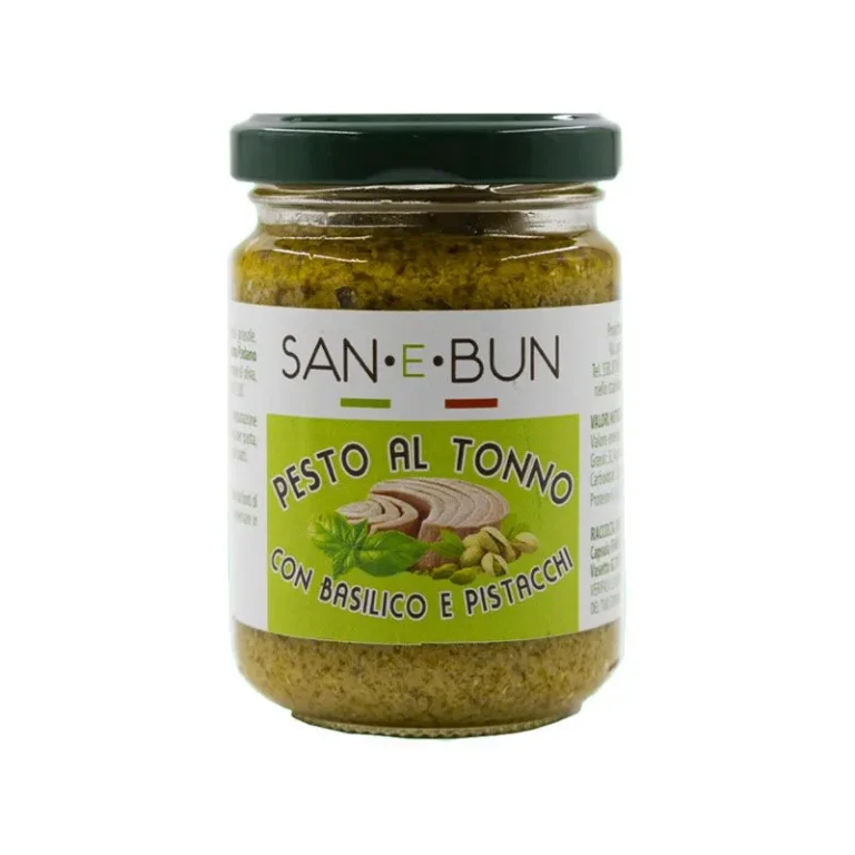 Pesto z tuńczykiem, bazylią i pistacjami