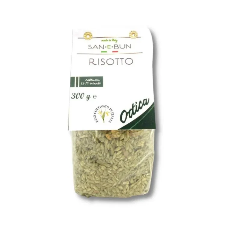 Risotto z pokrzywą w foliowym opakowaniu