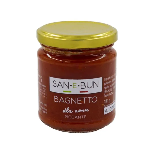 SNB-produkty-sos-piemoncki-pikantny Sos piemoncki pikantny w słoiku 180 g marki San e Bun