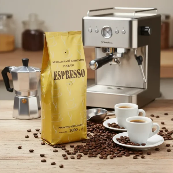 Kawa ziarnista Caffè Barale Espresso 1kg — drugi widok paczki, włoska palarnia Piemont
